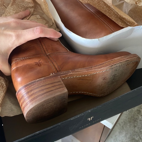 FRYE Campus boots in saddle brown tan 14L size 7 women’s l tan - Picture 9 of 15